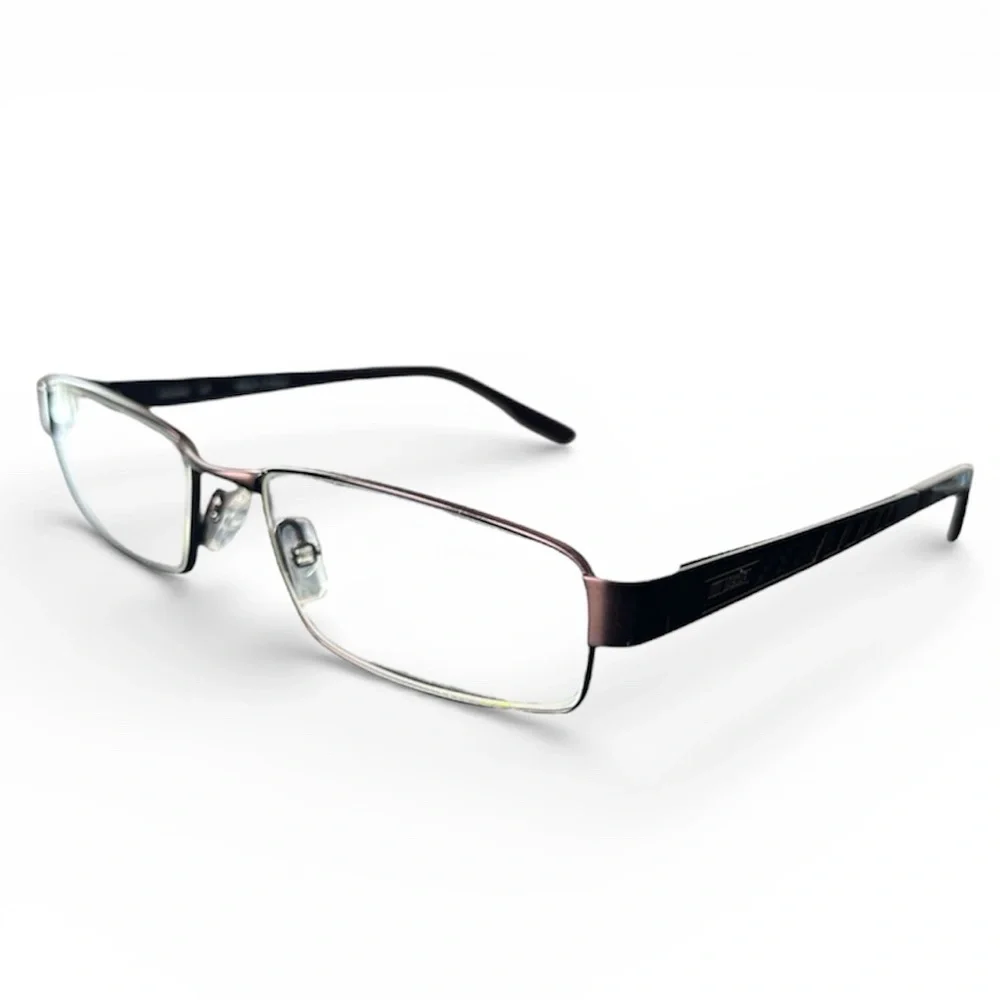 NASCAR NCO 1002 Unisex Eyeglasses Frames BWN DT 55•17•135 Rectangular Wire Rim - Picture 4 of 15